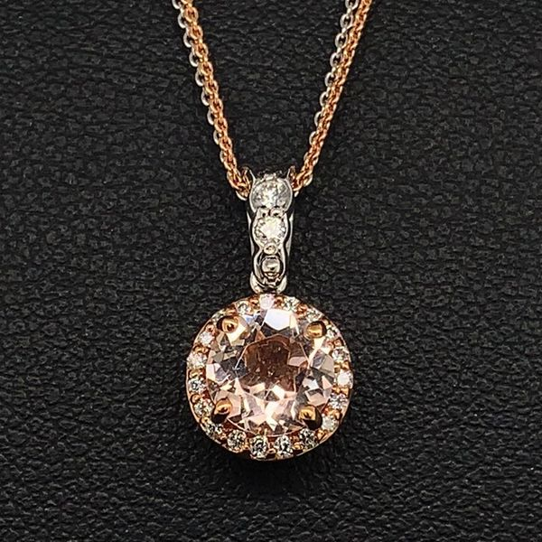 Morganite and Diamond Pendant Geralds Jewelry Oak Harbor, WA