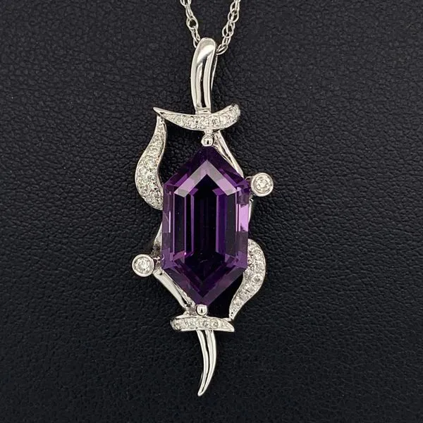 Amethyst and Diamond Pendant Geralds Jewelry Oak Harbor, WA