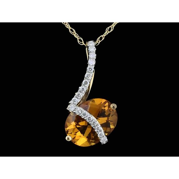Citrine and Diamond Pendant Geralds Jewelry Oak Harbor, WA
