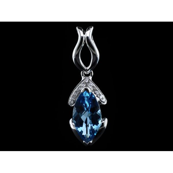 Blue Topaz and Diamond Pendant Geralds Jewelry Oak Harbor, WA