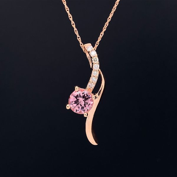 Lotus Garnet And Diamond Pendant Geralds Jewelry Oak Harbor, WA