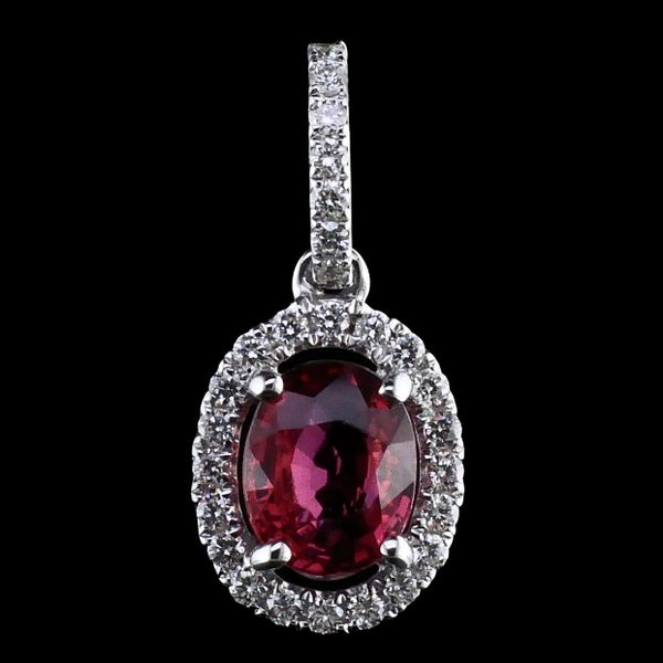 18K Fire Ruby and Diamond Pendant Geralds Jewelry Oak Harbor, WA