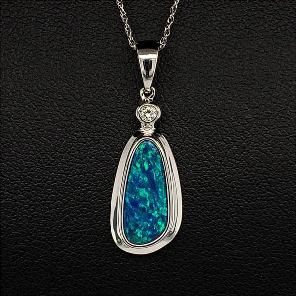 Australian Opal Doublet Pendant Geralds Jewelry Oak Harbor, WA