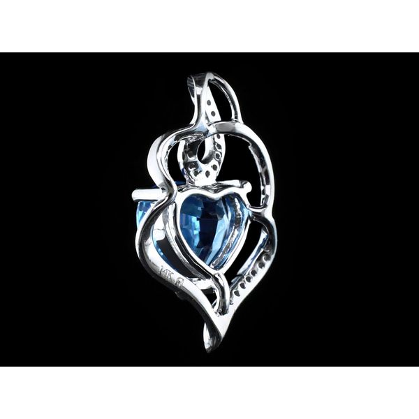London Blue Topaz and Diamond Pendant Image 2 Geralds Jewelry Oak Harbor, WA