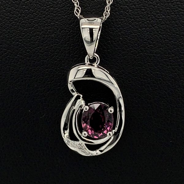 14K White Gold Spinel and Diamond Pendant Geralds Jewelry Oak Harbor, WA