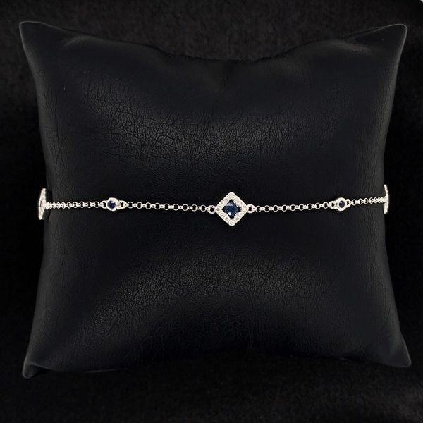 Blue Sapphire and Diamond Bracelet Geralds Jewelry Oak Harbor, WA