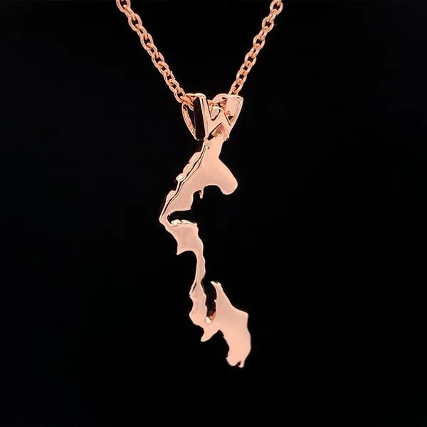 Original Custom Designed Whidbey Island Pendant, 14K Rose Gold Image 2 Geralds Jewelry Oak Harbor, WA