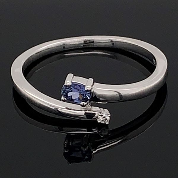Sterling Silver and Yogo Blue Sapphire Ring Geralds Jewelry Oak Harbor, WA