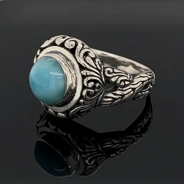 Sterling Silver Larimar Ring Image 2 Geralds Jewelry Oak Harbor, WA