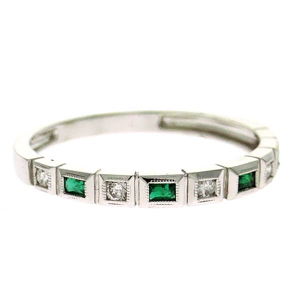 Emerald and Diamond Band Goldstein's Jewelers Mobile, AL