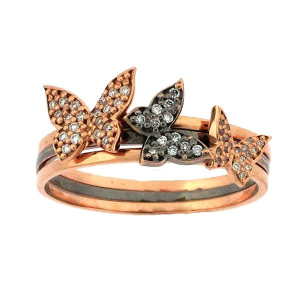 Three Diamond Butterfly Rings Goldstein's Jewelers Mobile, AL