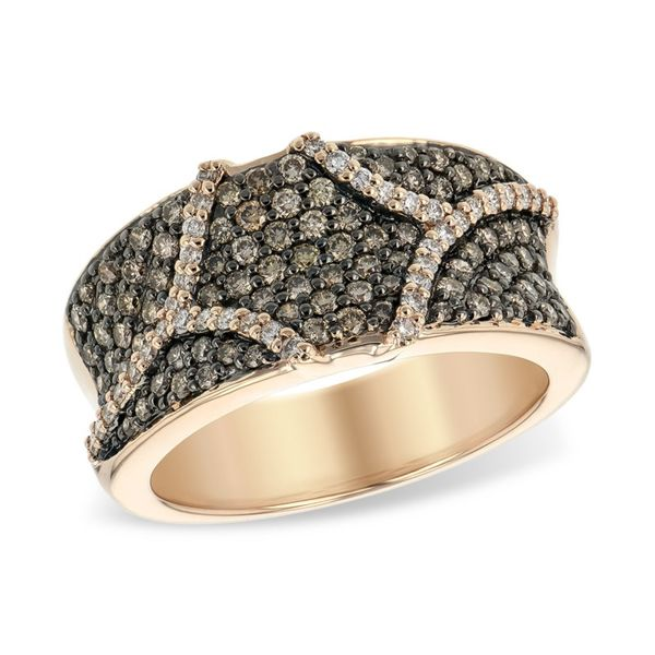 Brown and White Diamond Band Goldstein's Jewelers Mobile, AL