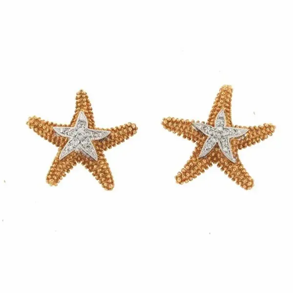 Denny Wong Diamond Starfish Earrings Goldstein's Jewelers Mobile, AL