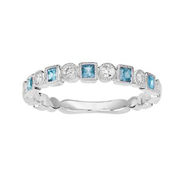Blue Topaz and Diamond Band Goldstein's Jewelers Mobile, AL