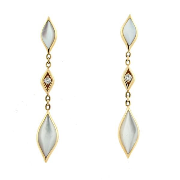 White Mother of Pearl Earrings Goldstein's Jewelers Mobile, AL