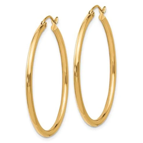 YELLOW 14 KARAT GOLD HOOP EARRINGS Goldstein's Jewelers Mobile, AL