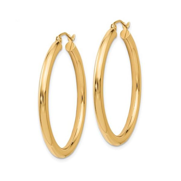 YELLOW 14 KARAT GOLD HOOP EARRINGS Goldstein's Jewelers Mobile, AL