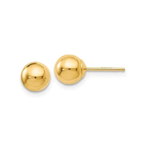 YELLOW 14 KARAT GOLD BEAD EARRINGS Goldstein's Jewelers Mobile, AL