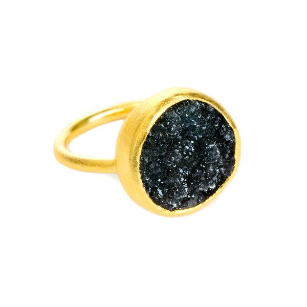 Black Druzy Ring Goldstein's Jewelers Mobile, AL