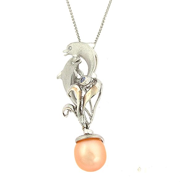 Denny Wong Pink Pearl Dolphin Pendant Goldstein's Jewelers Mobile, AL