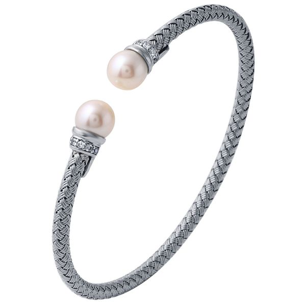 STERLING SILVER CHARLES GARNIER PEARL CUFF BRACELET Goldstein's Jewelers Mobile, AL