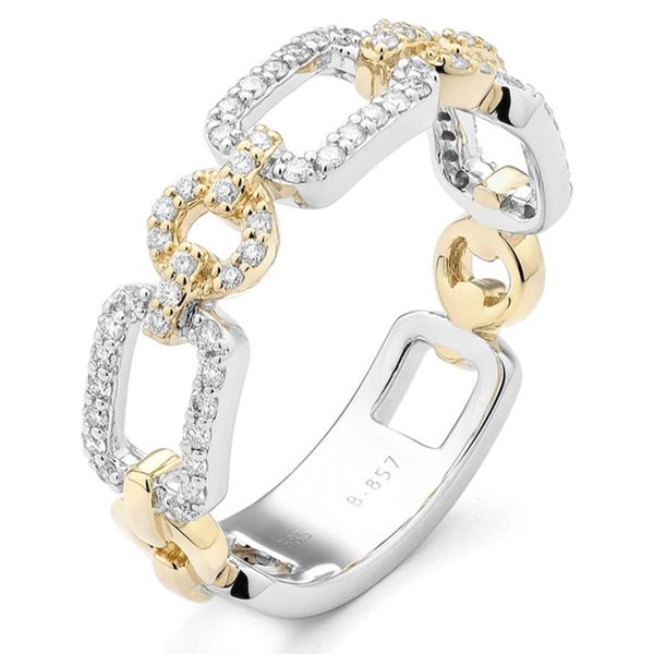 Two-Tone Diamond Stackable Ring Hingham Jewelers Hingham, MA