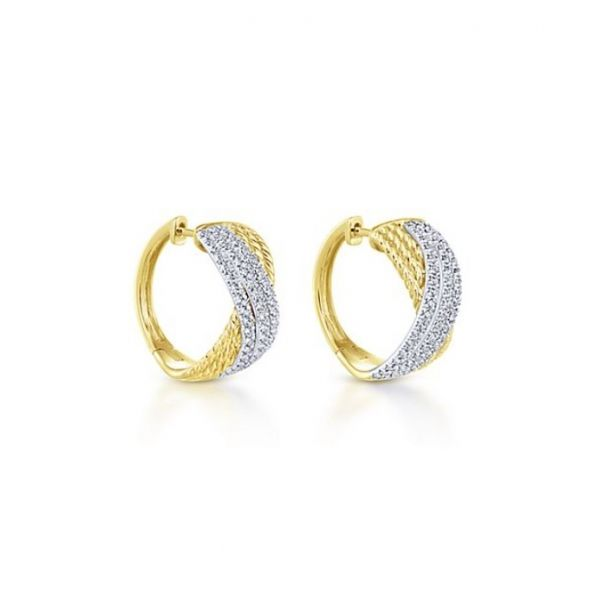 Gold + Diamond Hoops Hingham Jewelers Hingham, MA