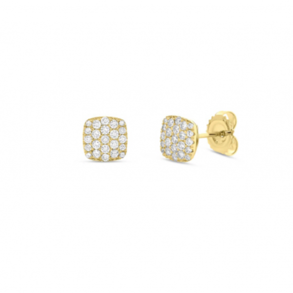 Pave Custion Stud Earrings Hingham Jewelers Hingham, MA