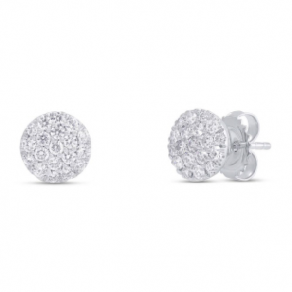 Pave Diamond Stud Earrings Hingham Jewelers Hingham, MA