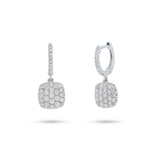 Pave Diamond Drop Earrings Hingham Jewelers Hingham, MA