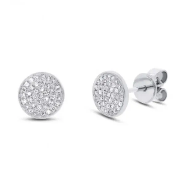 Pave Diamond Stud Earrings Hingham Jewelers Hingham, MA