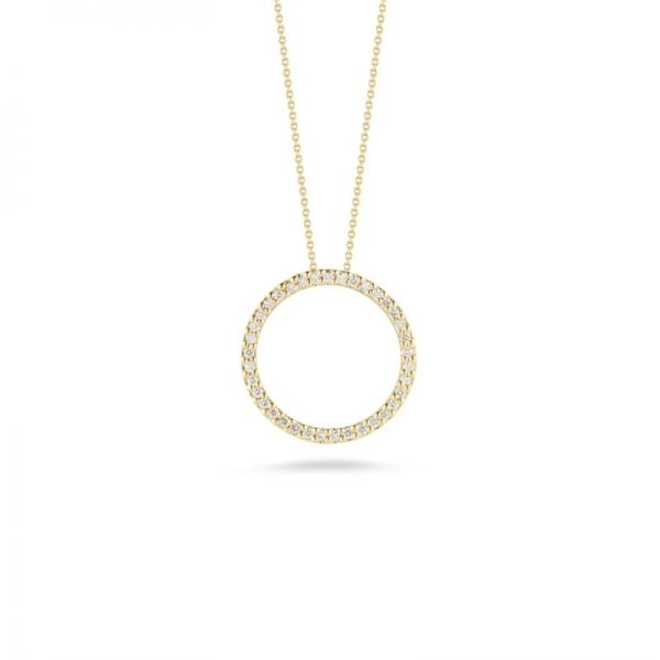 Tiny Treasure Circle Pendant with Diamonds Hingham Jewelers Hingham, MA