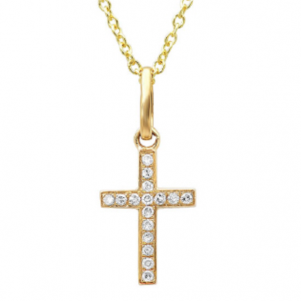 Gold Diamond Cross Necklace Hingham Jewelers Hingham, MA