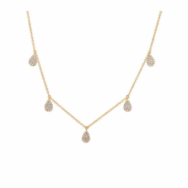 Teardrop Diamond Necklace Hingham Jewelers Hingham, MA