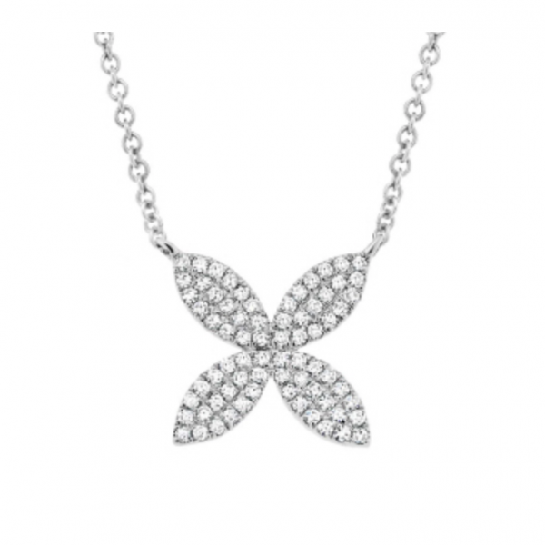 Diamond Flower Necklace Hingham Jewelers Hingham, MA