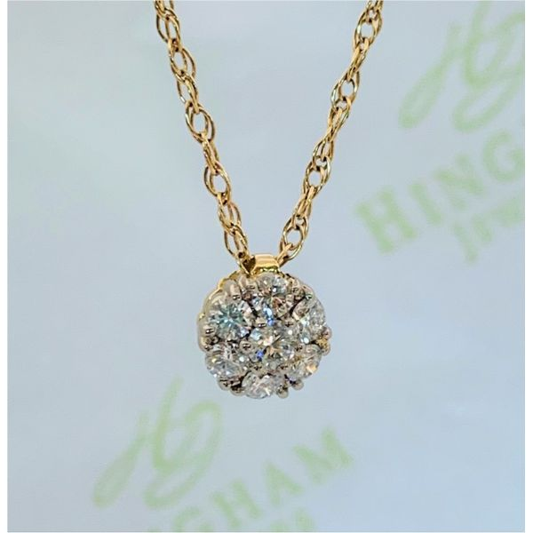 Diamond Cluster Necklace Hingham Jewelers Hingham, MA