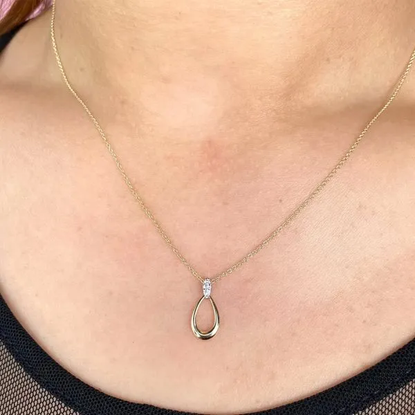 Teardrop Pendant Necklace Image 2 Hingham Jewelers Hingham, MA