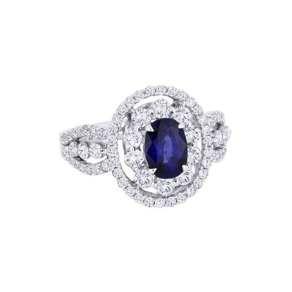 Sapphire + Diamond Ring Hingham Jewelers Hingham, MA