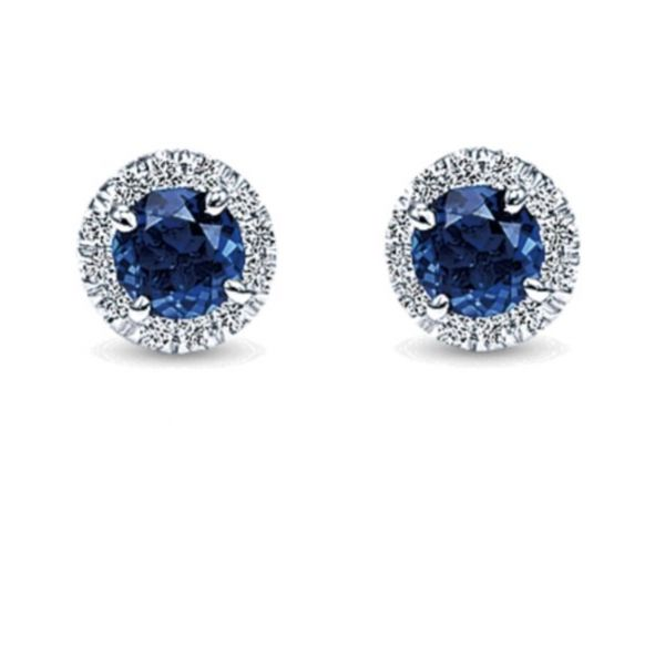 Sapphire & Diamond Studs Hingham Jewelers Hingham, MA