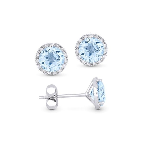 Blue Topaz Stud Earrings Hingham Jewelers Hingham, MA