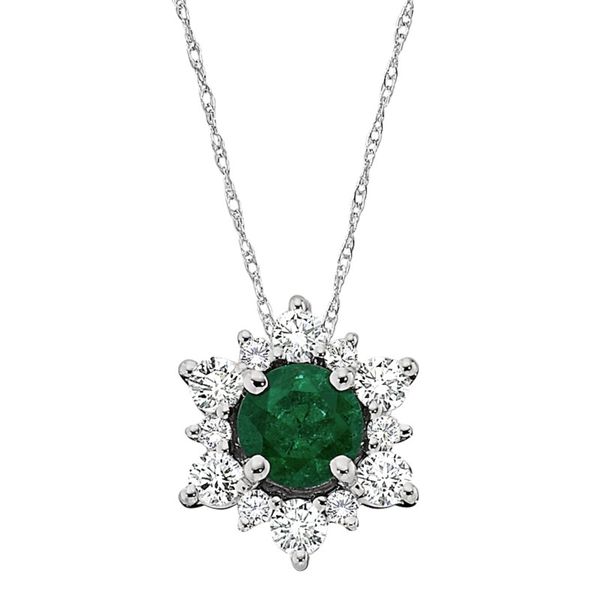 Emerald and Diamond Necklace Hingham Jewelers Hingham, MA