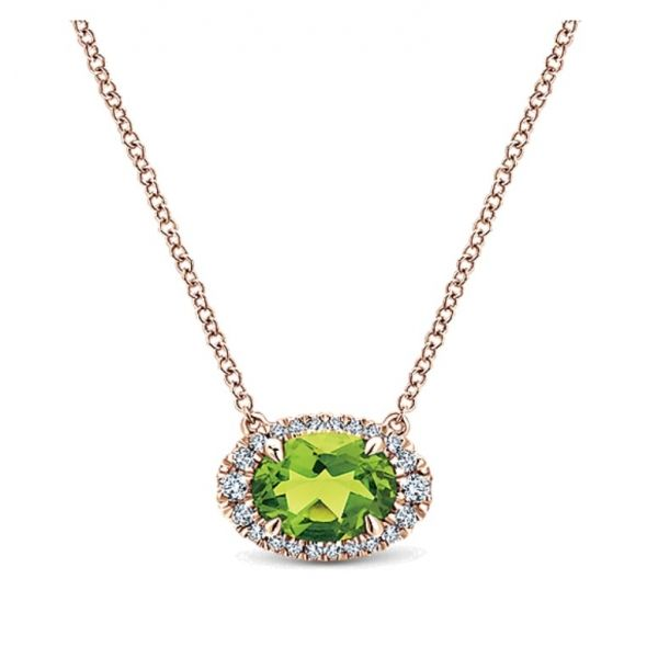 Rose Gold Peridot Necklace Hingham Jewelers Hingham, MA