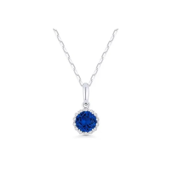 Sapphire + Diamond Necklace Hingham Jewelers Hingham, MA