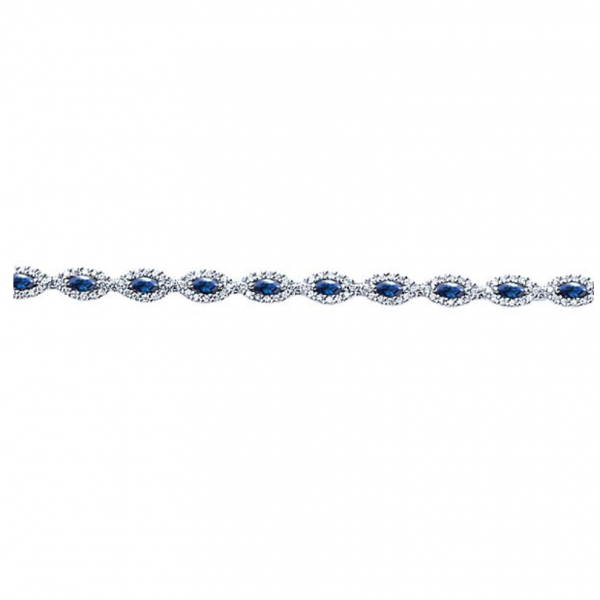 Diamond + Sapphire Tennis Bracelet Hingham Jewelers Hingham, MA