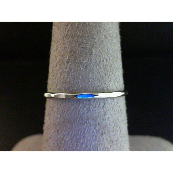 Hammered Stacking Ring Image 2 Hingham Jewelers Hingham, MA