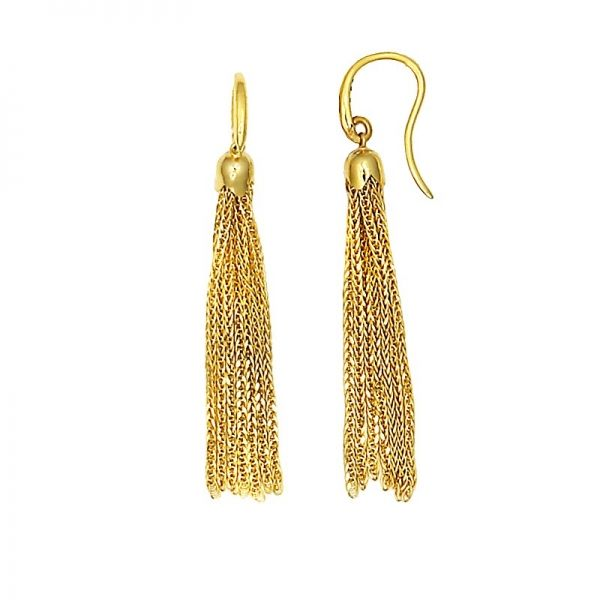Gold Tassel Earrings Hingham Jewelers Hingham, MA