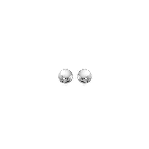 White Flat Ball Studs Hingham Jewelers Hingham, MA