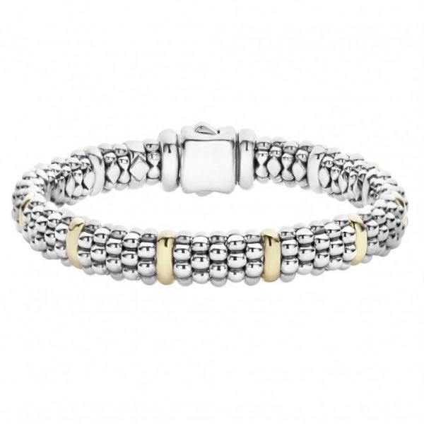 Signature Caviar Beaded Bracelet with Gold Hingham Jewelers Hingham, MA