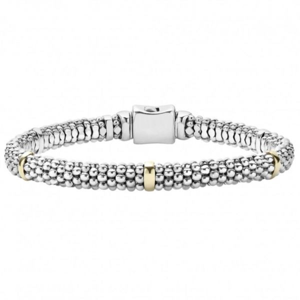 Signature Caviar Beaded Bracelet with Gold Hingham Jewelers Hingham, MA