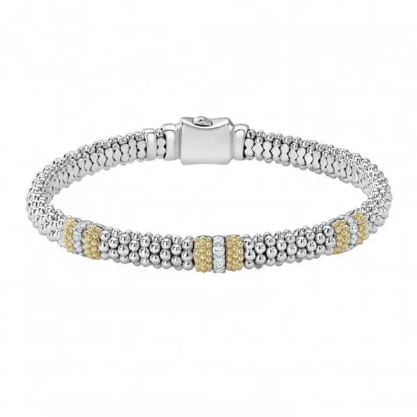 Caviar Lux Three Station Diamond Caviar Bracelet | 6mm Hingham Jewelers Hingham, MA